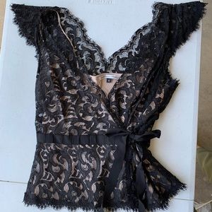 Diane Von Furstenberg Lace Wrap Top
